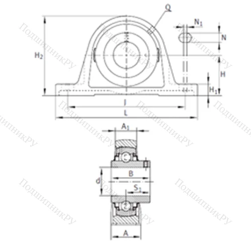 Подшипниковый узел шариковый радиальный RAKY 2