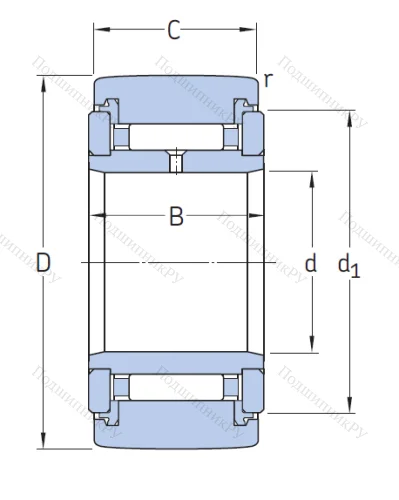 Игольчатый подшипник NATR 30 PPA от производителя  SKF