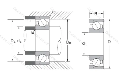 Сверхточный подшипник 7013 CTRDULP 3
