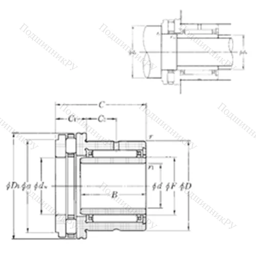Подшипник комбинированный NKXR 15T 2+IR 12?15?16