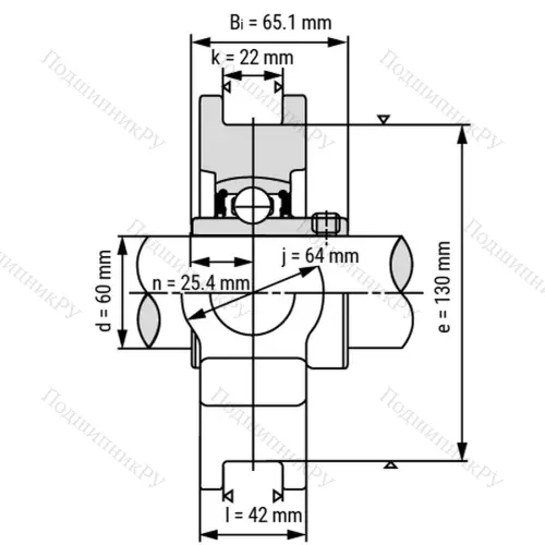 Подшипниковый узел UCT 308 - Вал: 40 мм от производителя  LPZ