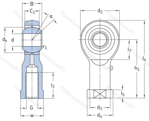 Наконечник штока с внутренней резьбой SIKAC 20 M в Йошкар-Оле