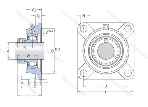 Подшипниковый узел FY 40 FM в Йошкар-Оле