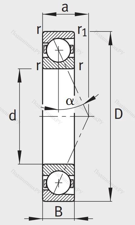 Сверхточный подшипник B 71905 ETP 4SUL