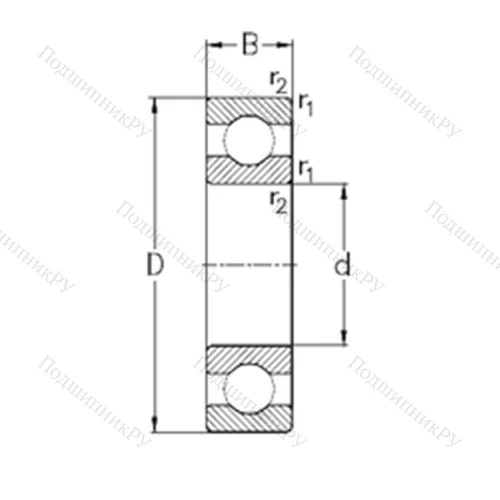 Подшипник шариковый радиальный 61996-MA
