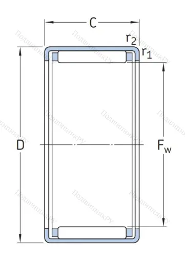Игольчатый подшипник HK 1312 от производителя  KOYO