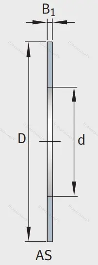 Игольчатый подшипник упорное кольцо AS 5070