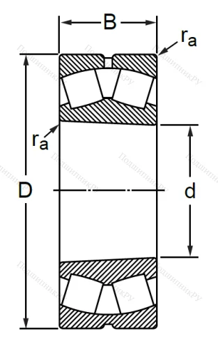 Сферический роликовый подшипник с конической посадкой на вал 113618 АМН (22318 ACKMBW 33) в Йошкар-Оле