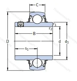 Корпусный подшипник YAR 205-2RF
