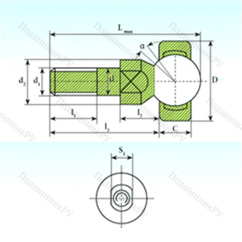 Подшипник скольжения сферический SQD 12 C