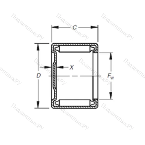 Подшипник игольчатый радиальный M-26101