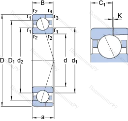 Подшипник 7009 ACD/HCP 4AH