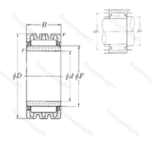Подшипник игольчатый радиальный NA 4907S