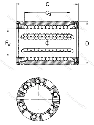 Подшипник линейный LBCR 16 D-2LS в Йошкар-Оле