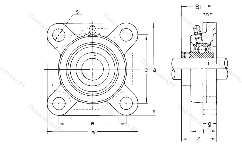Подшипниковый узел UCF 319