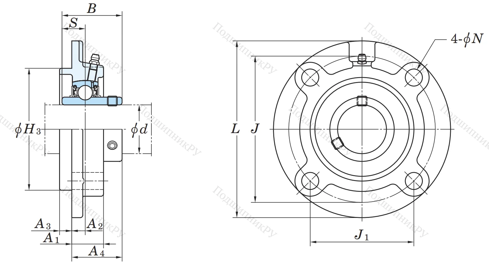 Подшипниковый узел UCFC 213 J