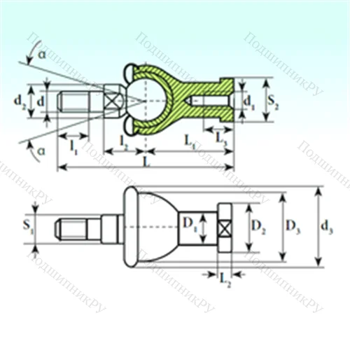 Подшипник скольжения сферический SQZ 8 C RS