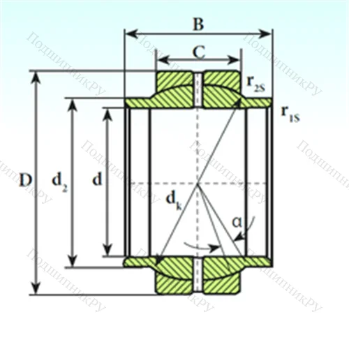 Подшипник скольжения сферический GEEW 70 ES