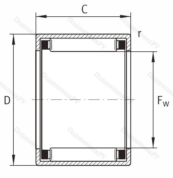 Игольчатый подшипник HK 2010 B