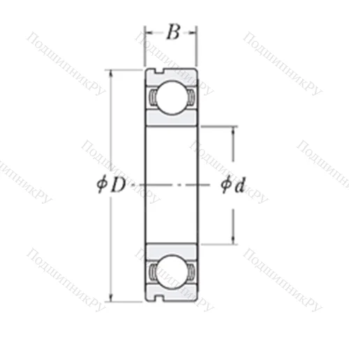Подшипник шариковый радиальный MJ 2-N