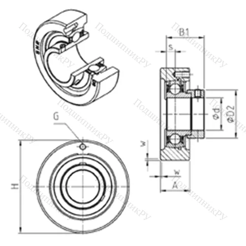 Подшипниковый узел шариковый радиальный ESC 201