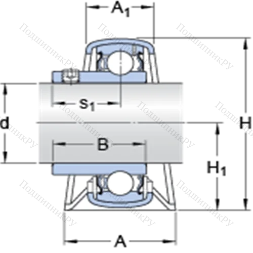 Стационарные подшипниковые узлы типа Y (литой корпус, крепление стопорными винтами) P 17 RM