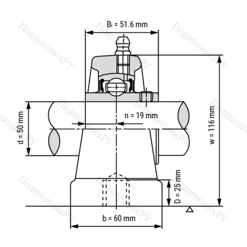 Подшипниковый узел UCPA 210 - Вал: 50 мм от производителя  LPZ