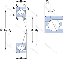 Подшипник 71940 ACD/HCP 4AH 1