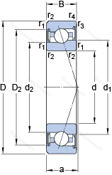Подшипник S 7022 ACE/P 4A
