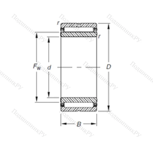 Подшипник игольчатый радиальный NKJS 35