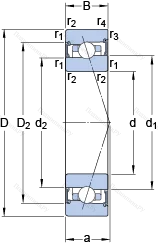Подшипник S 71907 CB/HCP 4A