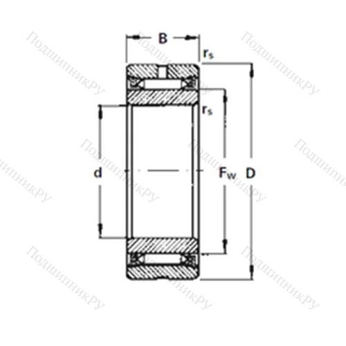 Подшипник игольчатый радиальный NA 2100