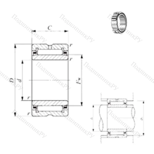 Подшипник игольчатый радиальный TAFI 253830