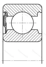 Подшипник  1160304 размер 20x52x18 от производителя  ГПЗ-23