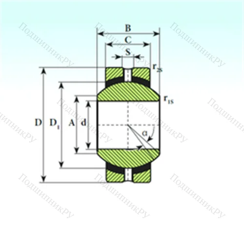 Подшипник скольжения сферический SSR 15