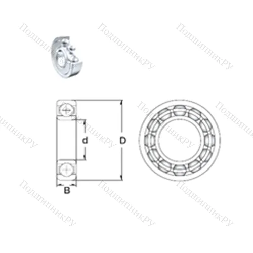 Подшипник шариковый радиальный 6302-2Z