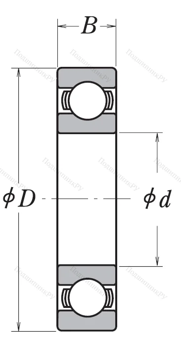 Однорядный шариковый подшипник 6308 CM