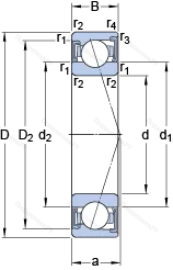 Подшипник S 7020 ACDTP/HCP 4B