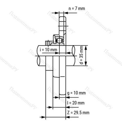 Подшипниковый узел KFL 007-ST - Вал: 35 мм от производителя  LPZ