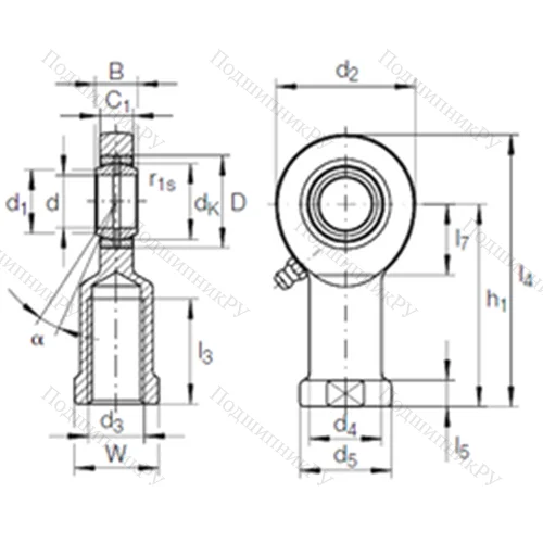 Подшипник скольжения сферический GIR 8 DO