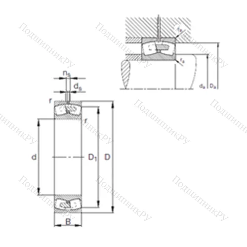Подшипник роликовый радиальный самоцентрирующийся 24192-E 1A-MB 1