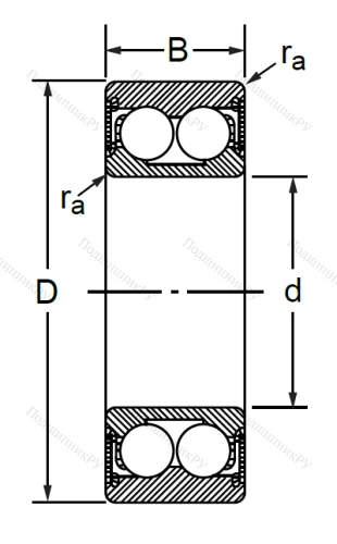 Радиально-упорный шариковый подшипник 3056309 2RS (3309 A 2RSTN) в Йошкар-Оле