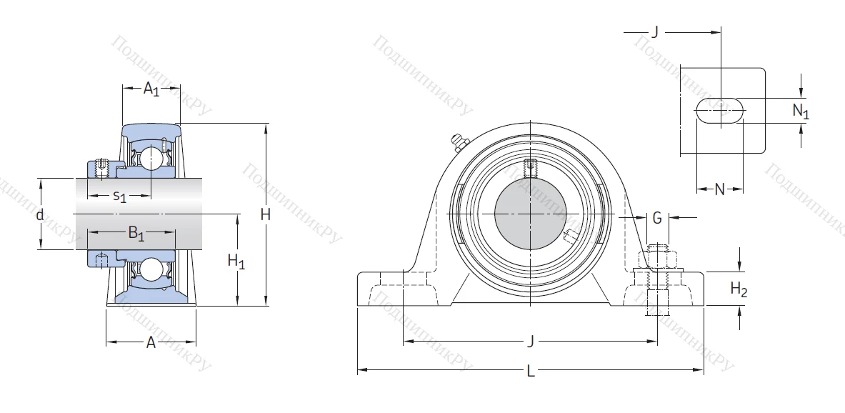 Подшипниковый узел SY 40 FM