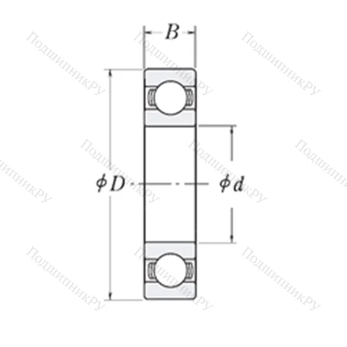 Подшипник шариковый радиальный LJ 2.1/2