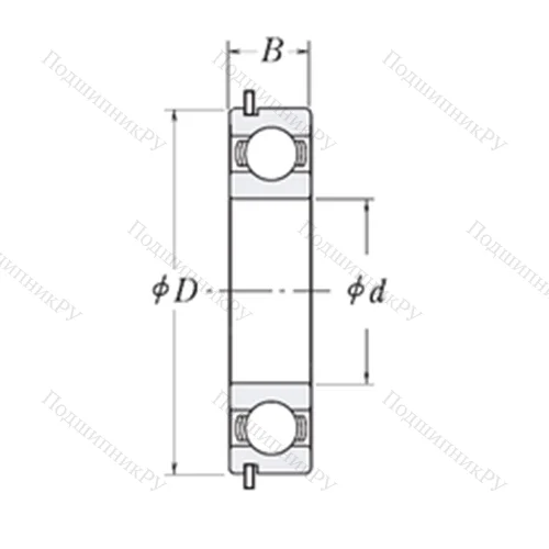 Подшипник шариковый радиальный MJ 2-NR