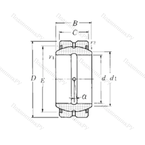 Подшипник скольжения сферический SA 1-70BSS