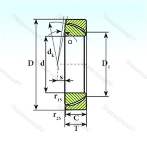 Подшипник скольжения сферический GAC 120 CP
