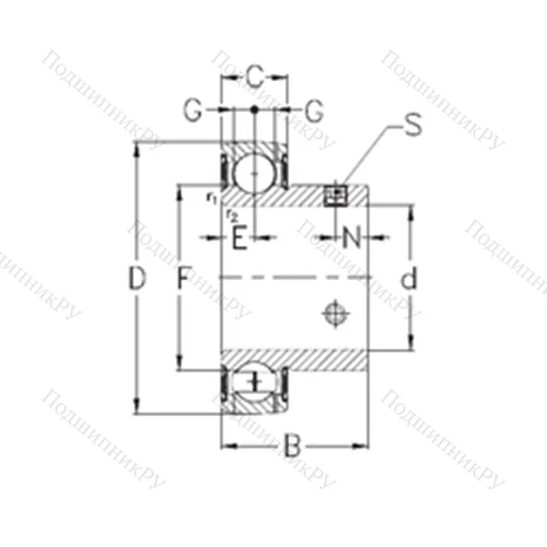 Подшипник шариковый радиальный AY 30-NPPB-1