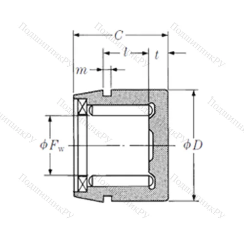 Подшипник игольчатый радиальный NSA 02903