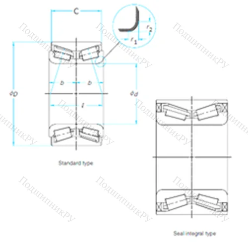 Подшипник роликовый упорно-радиальный FW 303